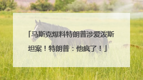 马斯克爆料特朗普涉爱泼斯坦案！特朗普：他疯了！