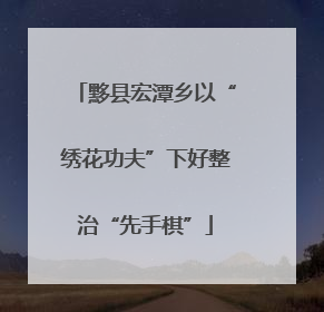 黟县宏潭乡以“绣花功夫”下好整治“先手棋”