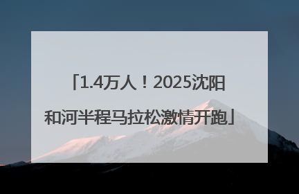 1.4万人！2025沈阳和河半程马拉松激情开跑