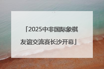 2025中非国际象棋友谊交流赛长沙开幕