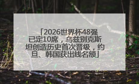 2026世界杯48强已定10席，乌兹别克斯坦创造历史首次晋级，约旦、韩国获出线名额