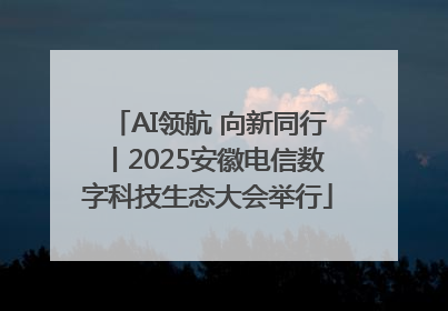 AI领航 向新同行丨2025安徽电信数字科技生态大会举行